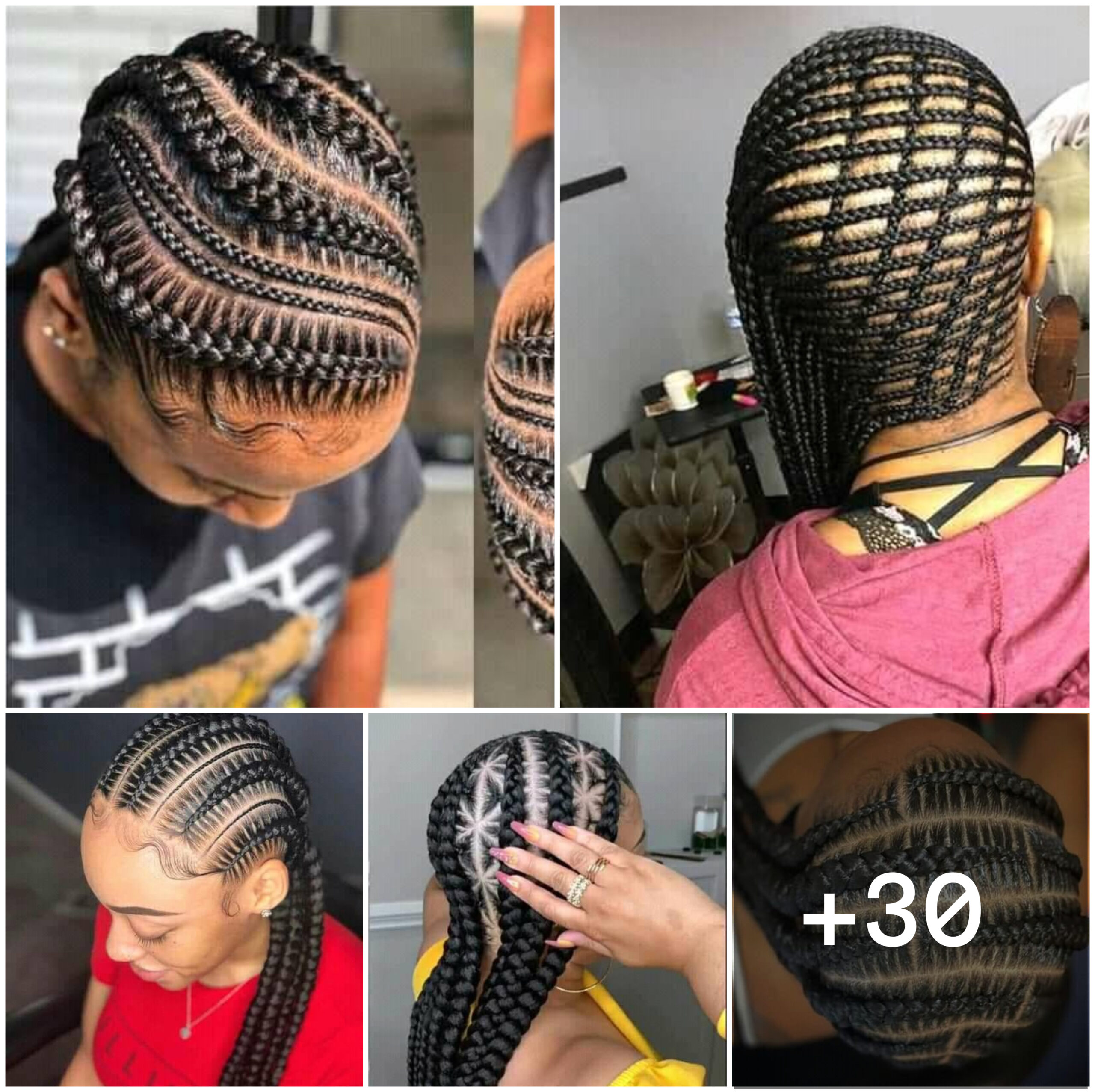 30 PHOTOS: Cornrow braid designs – Knotless braid styles ‎