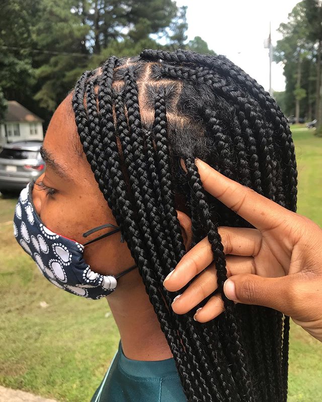 41 simple medium box braidshairstyle idea thecuddl