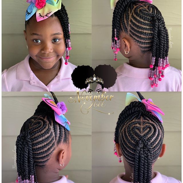 50 Kids Braids with Beads Hairstyles Black yythkg