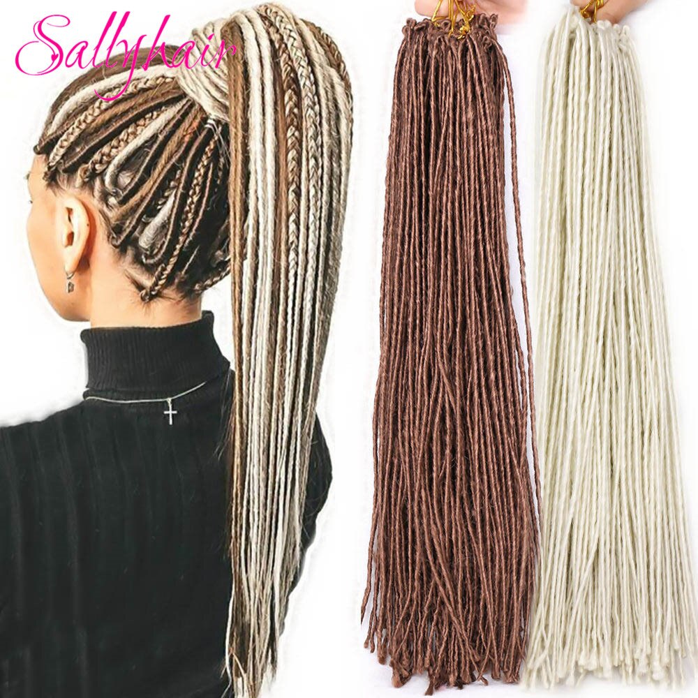 Sallyhair sentetik Dreadlocks 12 ipliklerini 20 in 100 g paket sar n beyaz pembe Dreads rg.jpg Q90