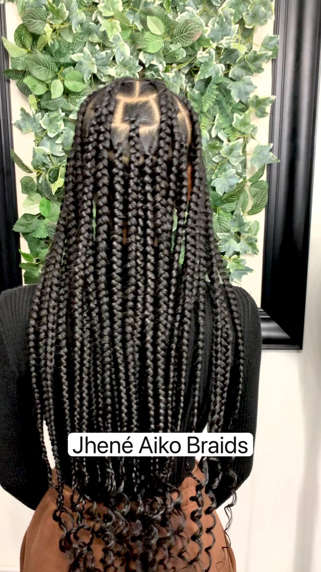 This contains an image of Jhene Aiko Braids 1