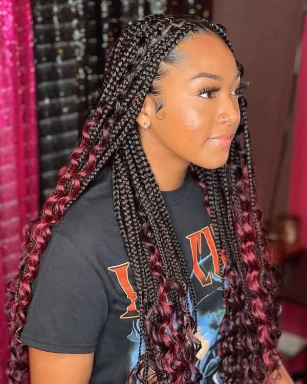 knotless braids styles 4