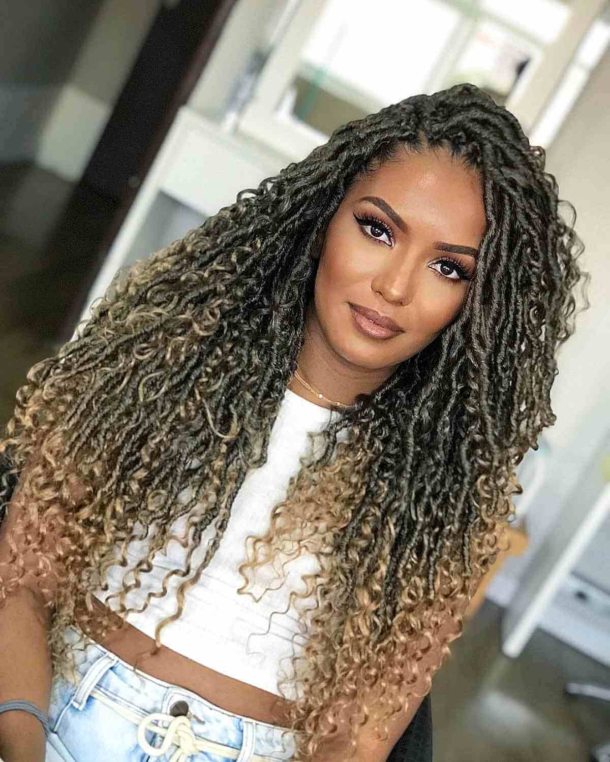 crochet box braids with curly ends