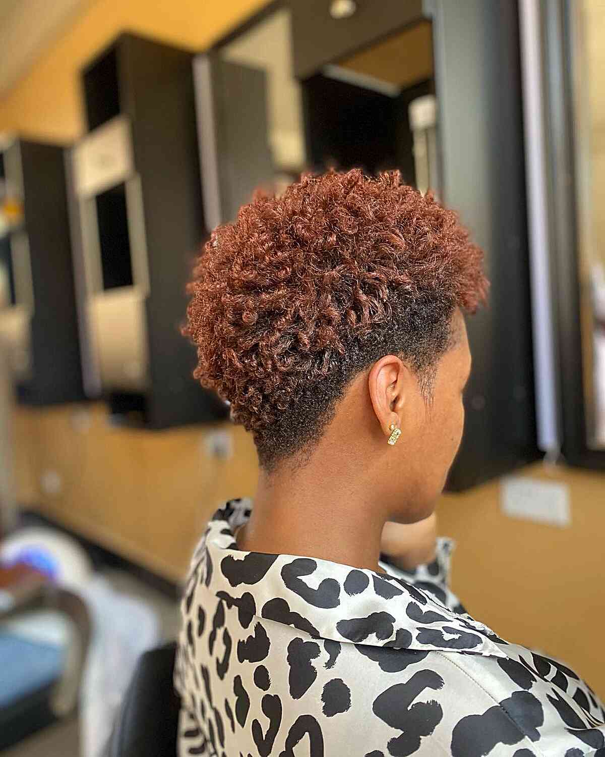 short weave with shaved sides for natural hair