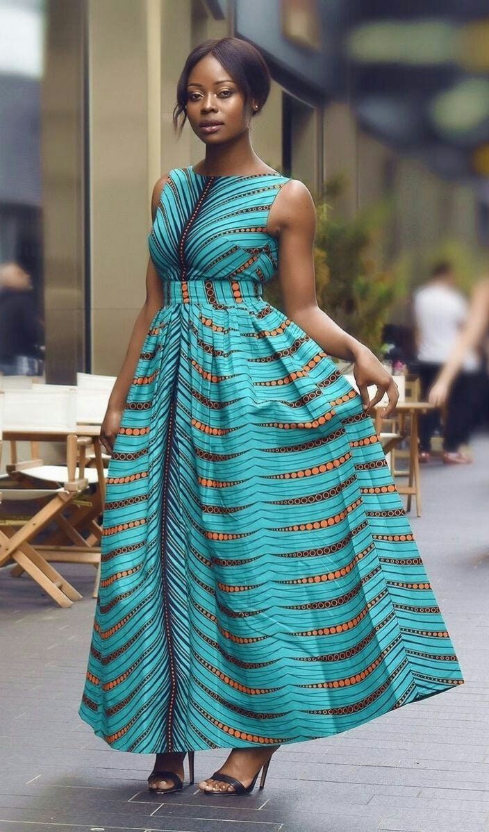 African Print dress made from 100 quality fabric.