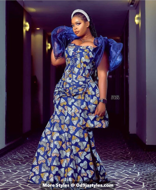 Ankara Long Gown Designs For Ladies 40 Unique Ankara Dresses 2021 6 524x640 1