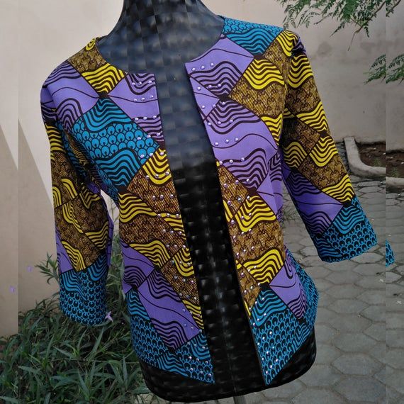 Ankara fashion ladies jacket