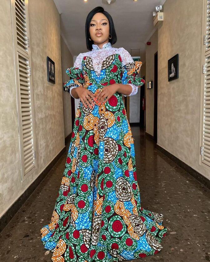 Latest Ankara Styles Beautiful Long Gown Styles.