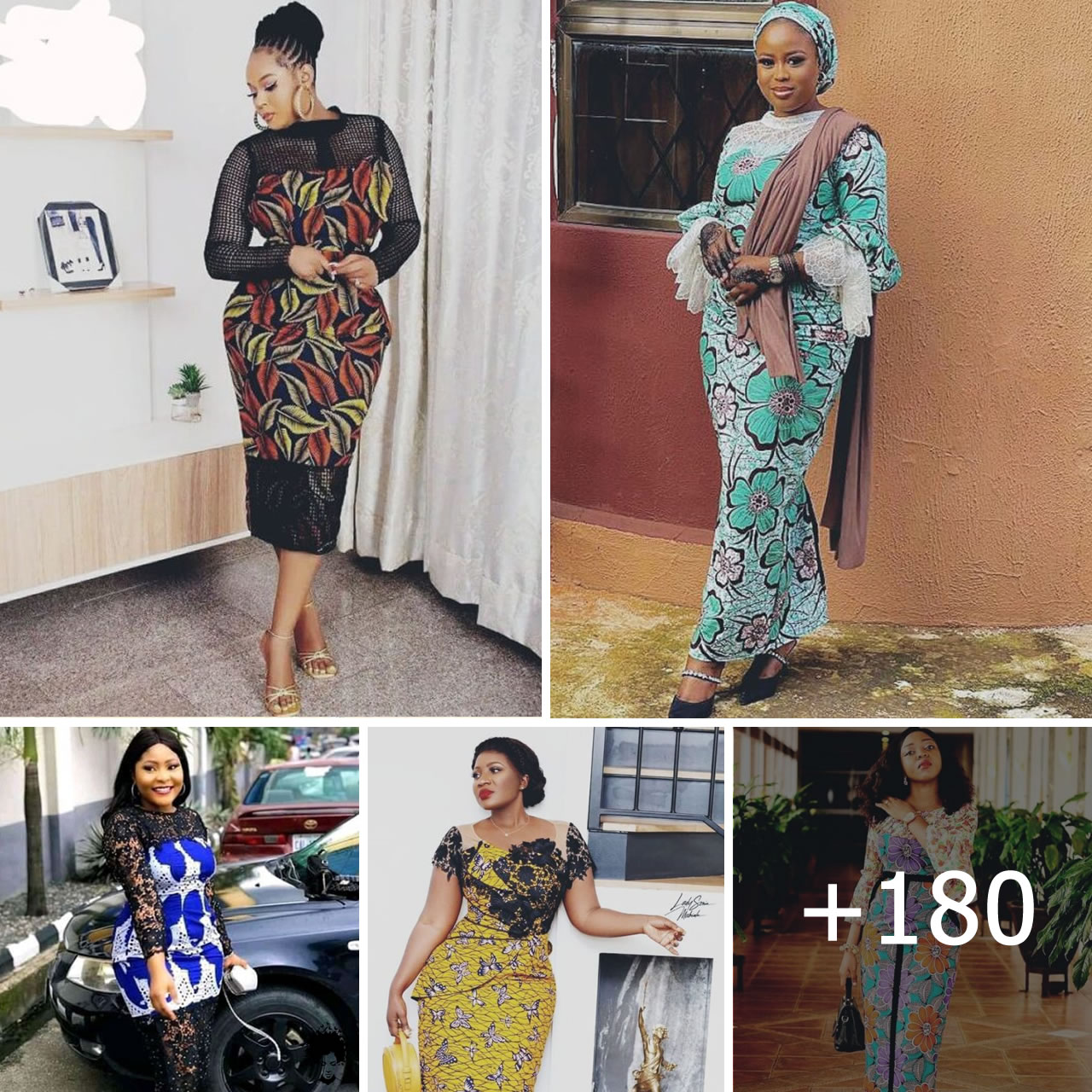 Mix-matched Ankara and lace gown styles for stylish and elegant look