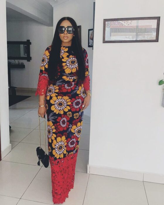 Mix matched Ankara and lace gown styles for stylish and elegant look 11