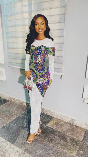 Mix matched Ankara and lace gown styles for stylish and elegant look 16