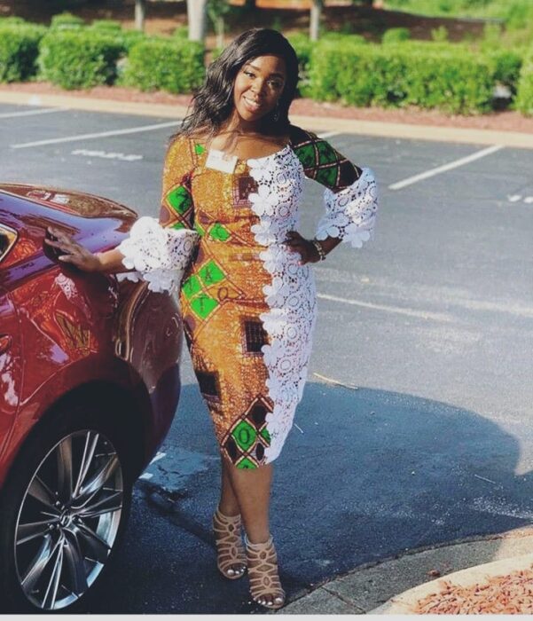 Mix matched Ankara and lace gown styles for stylish and elegant look 22