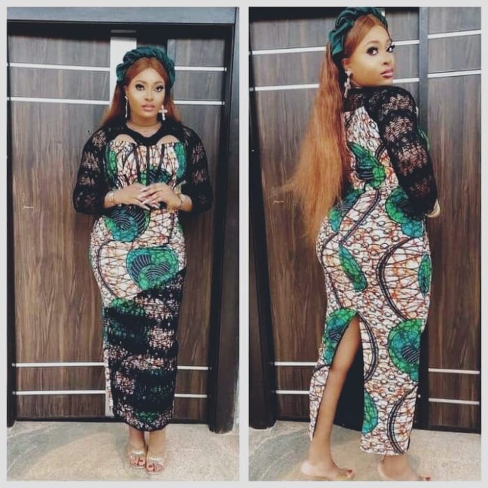 Mix matched Ankara and lace gown styles for stylish and elegant look 6