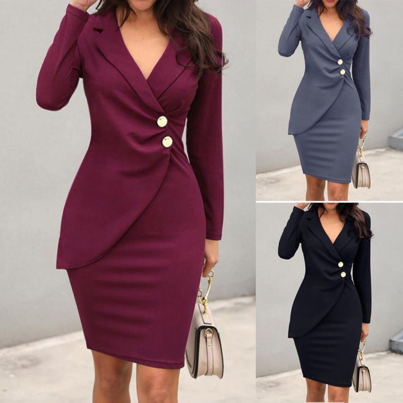 New spring and autumn slim professional dress women 1 800x800 1