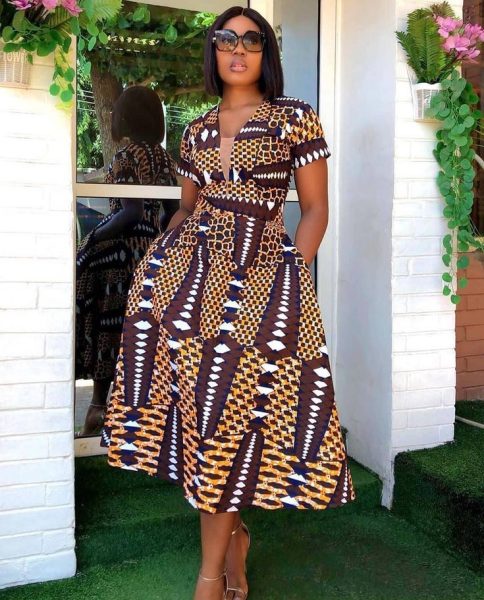 Stylish African Print A line Dress Styles Perfect in Every Setting 19