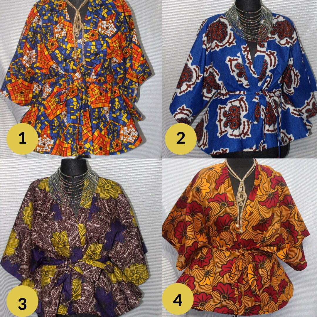 Stylish Handmade Ankara Kimono Top Jacket