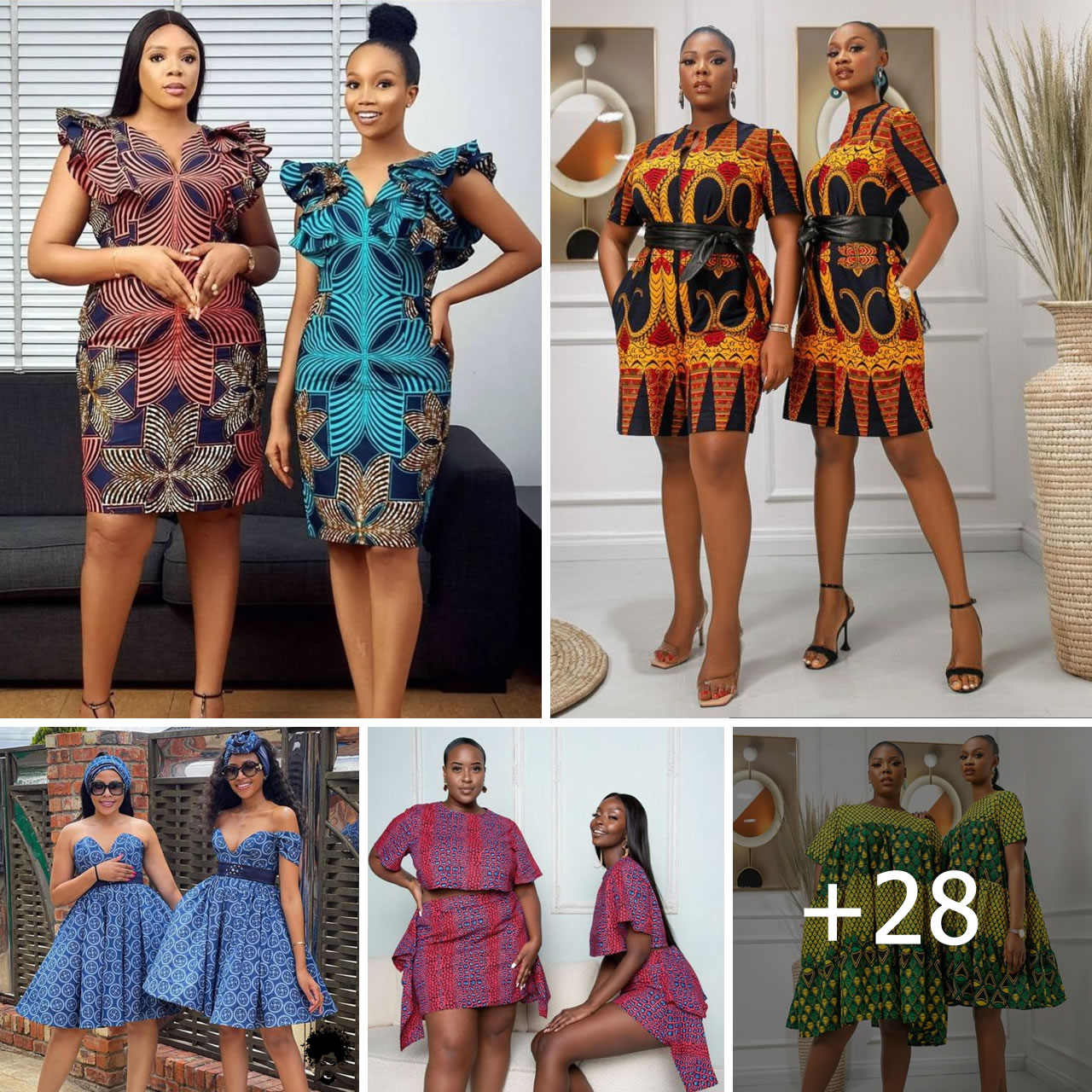 30 Amazing Ankara Styles For Stylish Twins and Friends That Slay Together