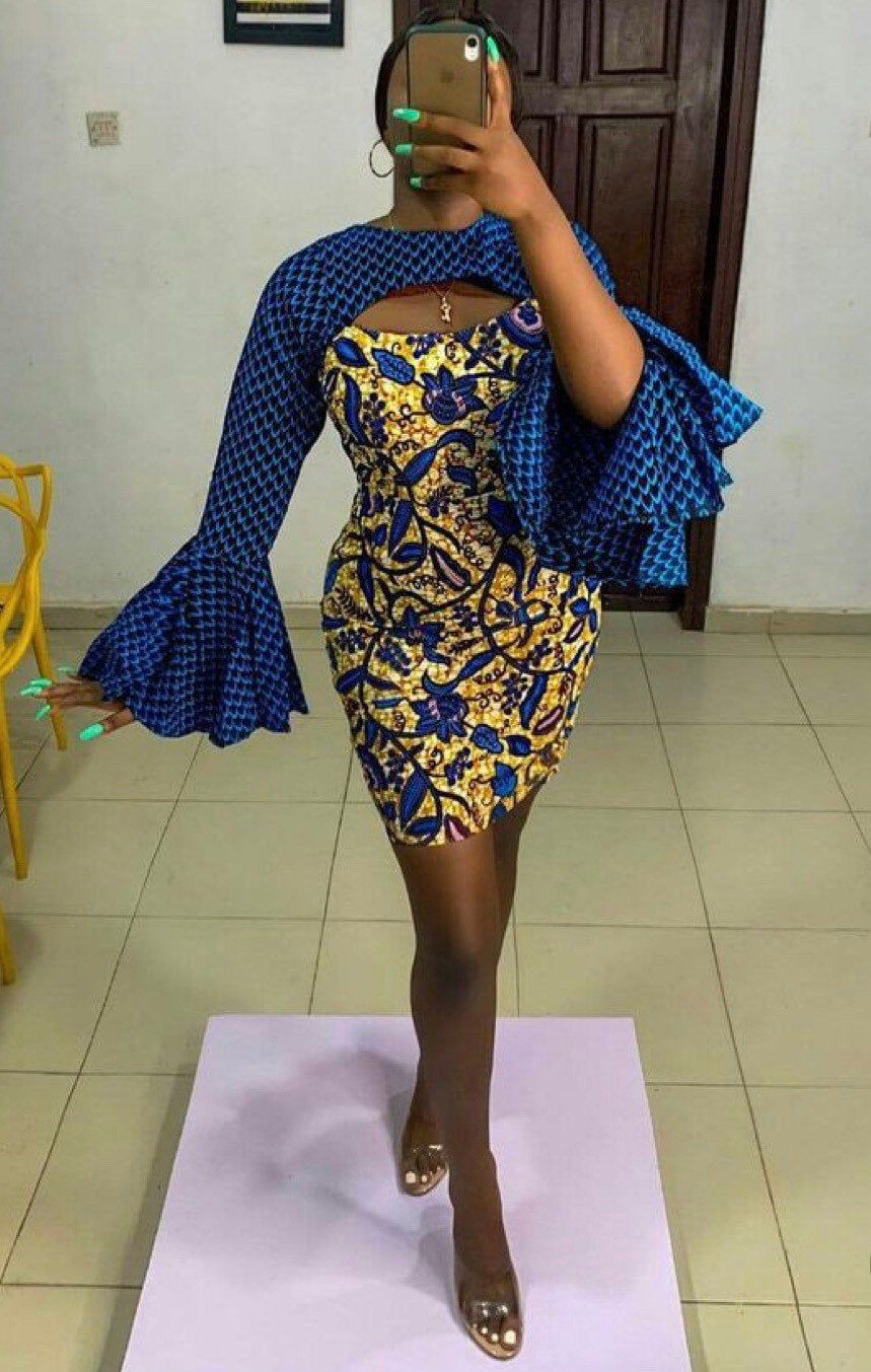 A quality African print dress made from authentic y