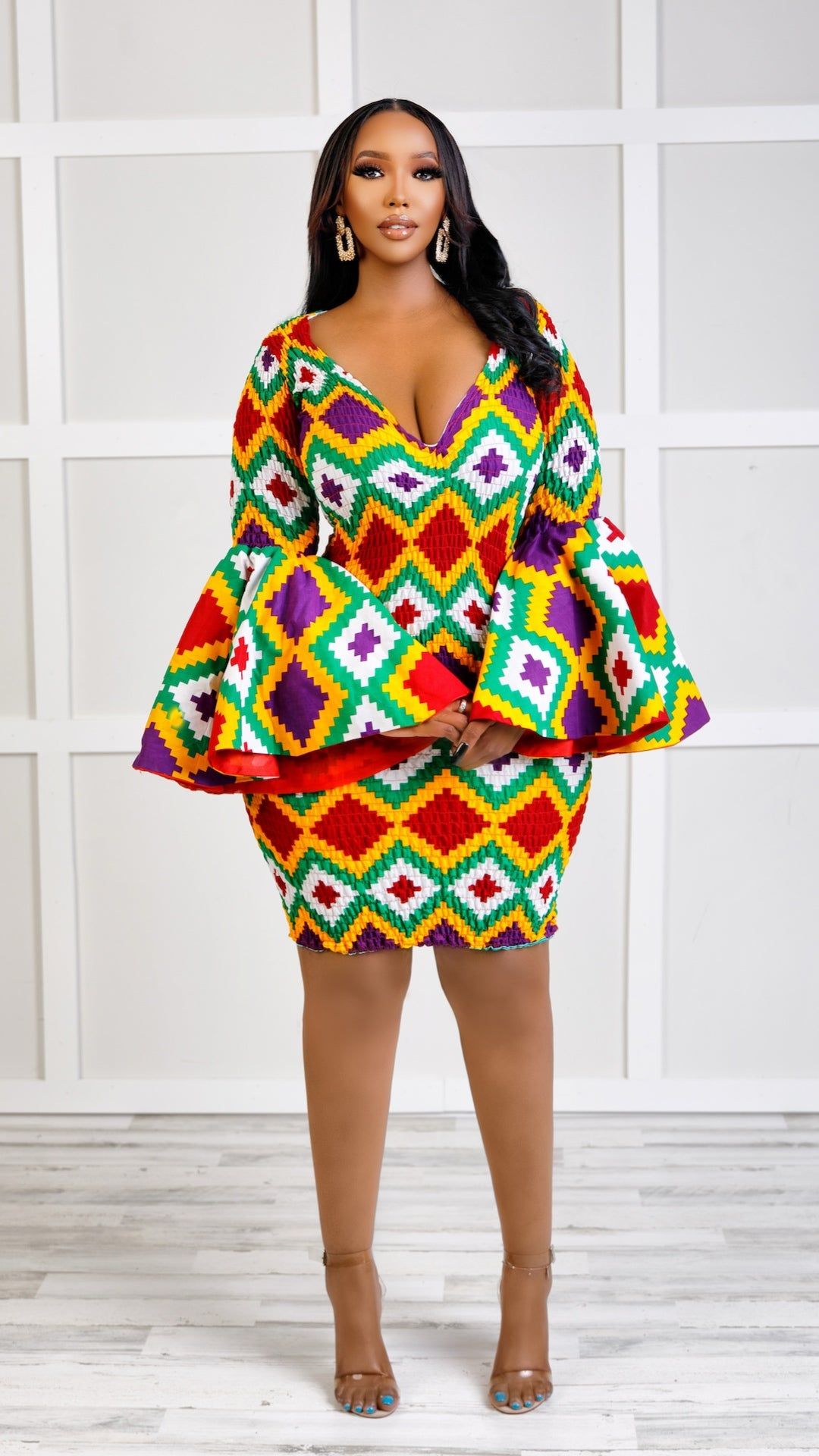 Boss Up in this Efia Kente African Print Mid