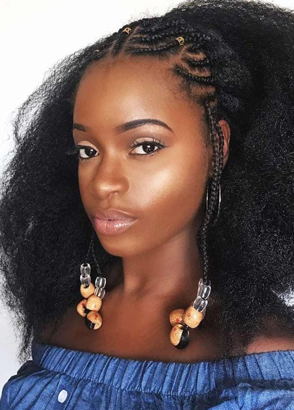 Fulani Braids with Afro Hair