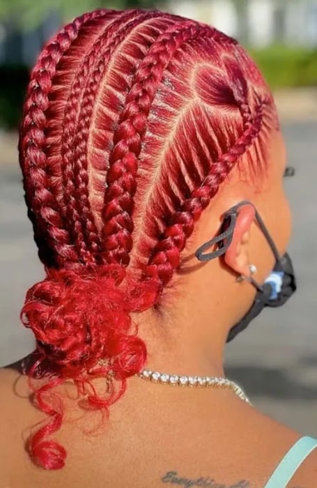 Red Stitch Braids 1