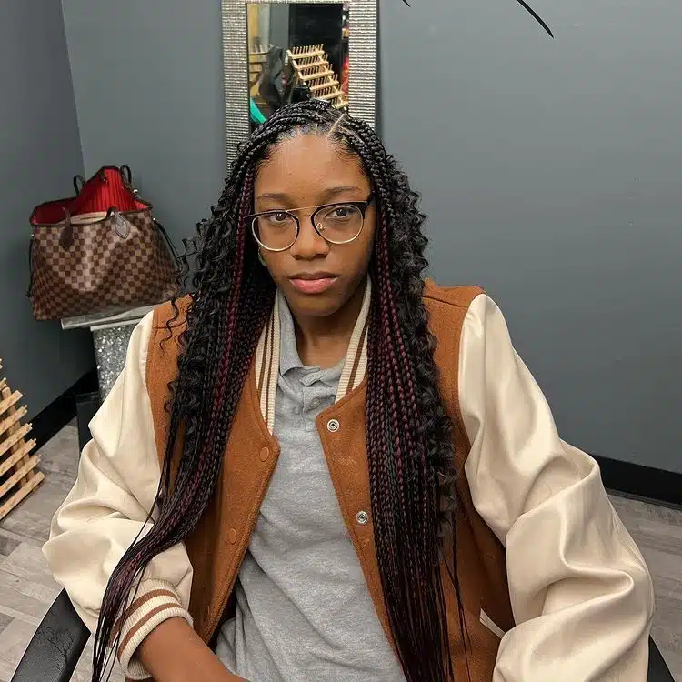 Small Black and Burgundy Bohemian Box Braids.jpg