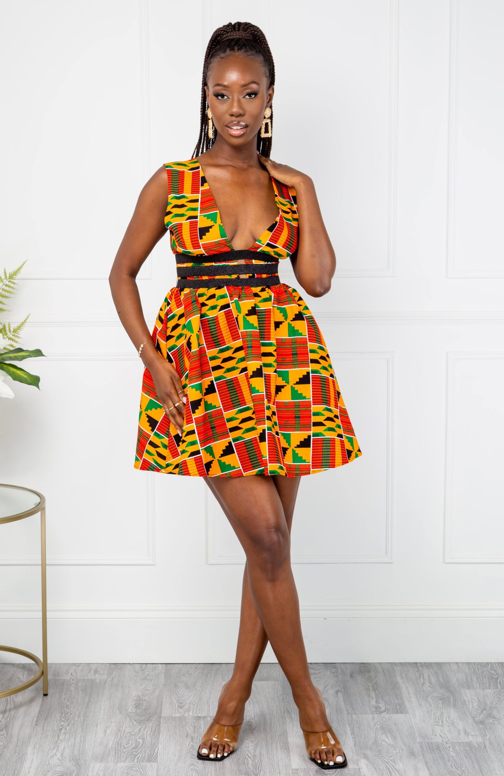 Steal the show with this sexy Ankara mini dr scaled