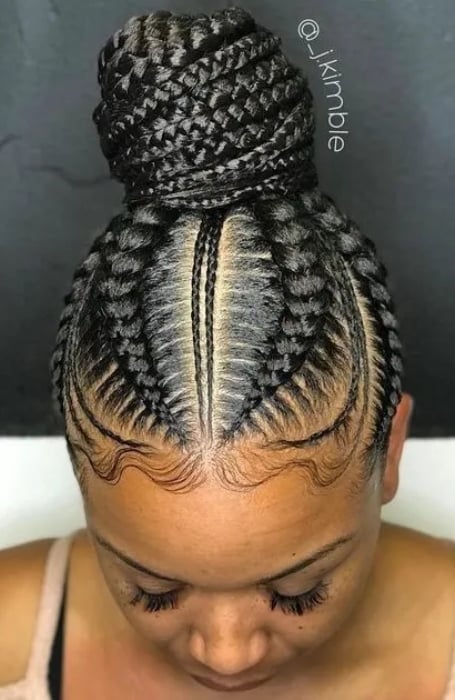 Stitch Braids High Bun 1