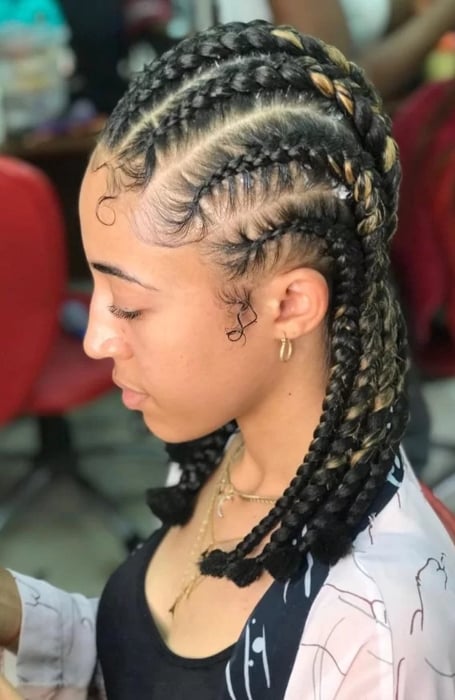 Stitch Braids with Medium Hair 1