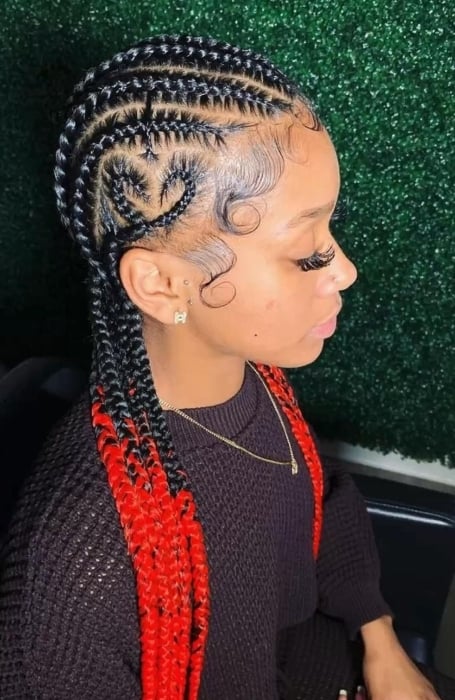 Stitch Braids with a Heart 1