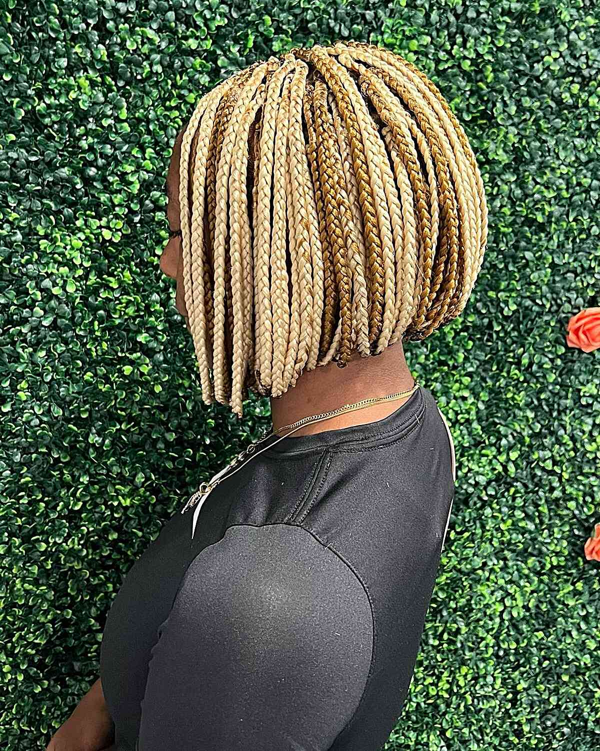 a line bob box braids