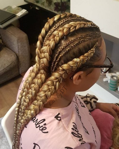 long hair with chunky braids and cuffs 500x625 1