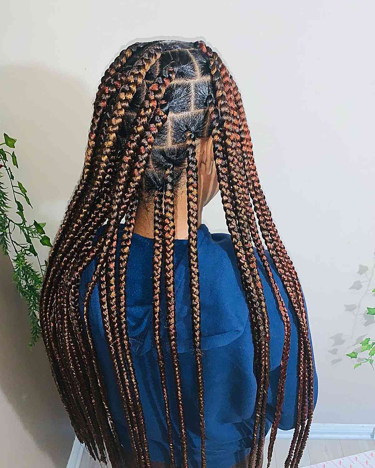 long neat box braids