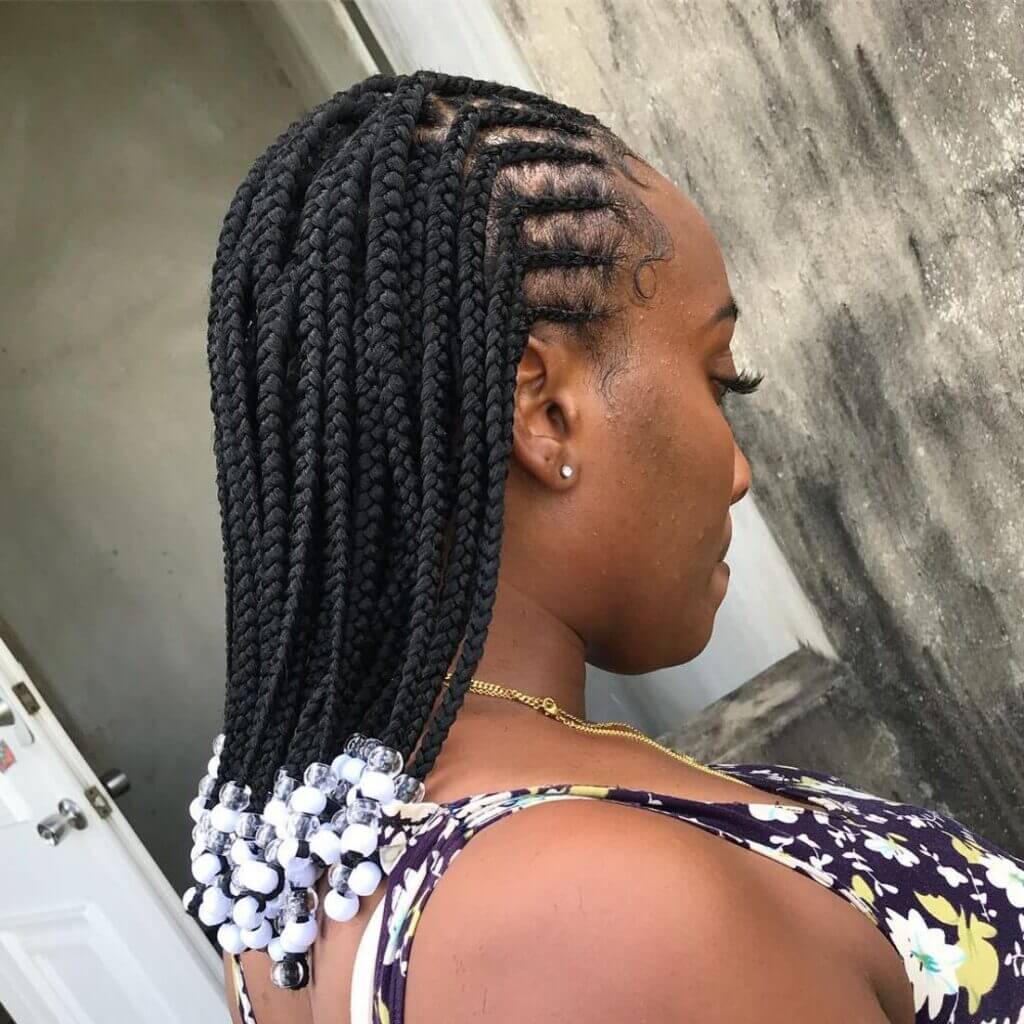 medium box braids long 23