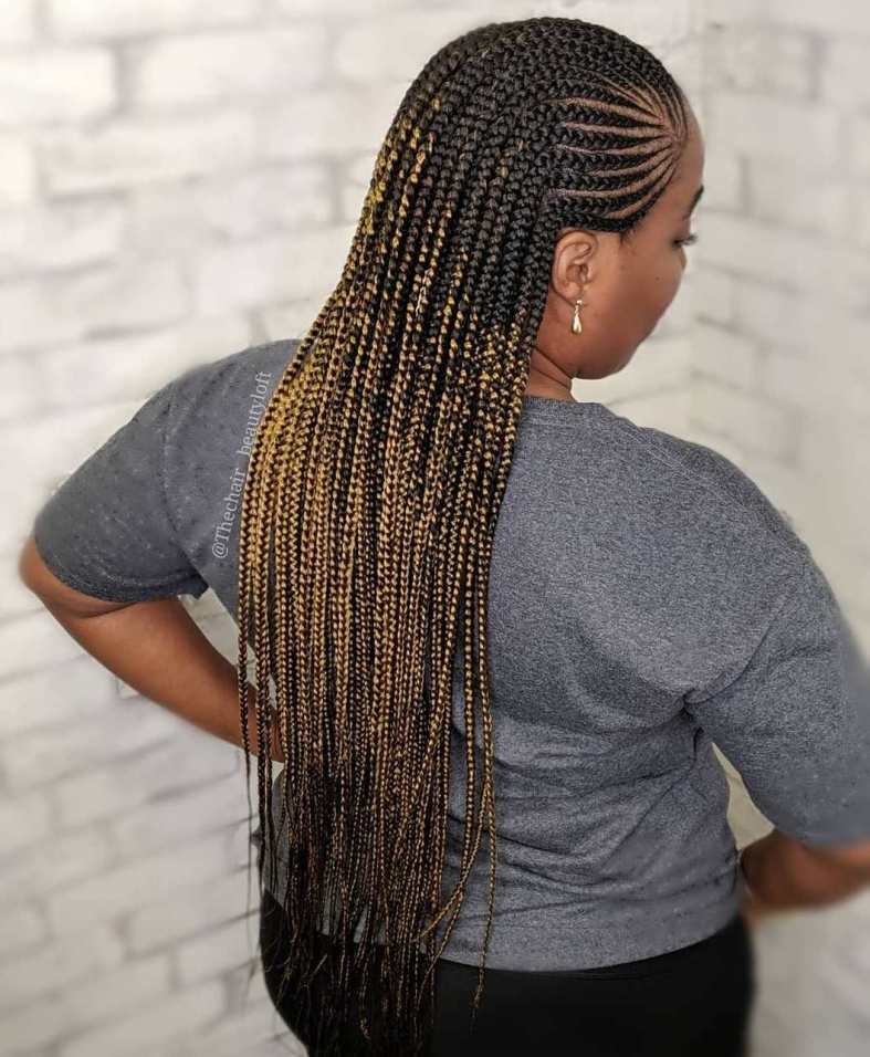 10 lemonade braids with ombre B4APajhA8sd