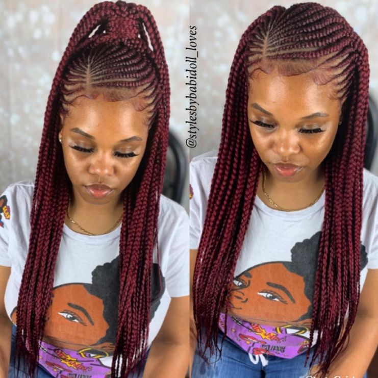 16 long burgundy braids CBHSXitFeRs