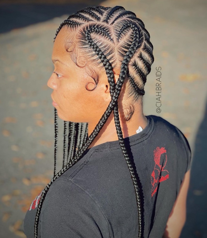 17 lemonade stitch braids with side heart detail CYb9rnzLuqs