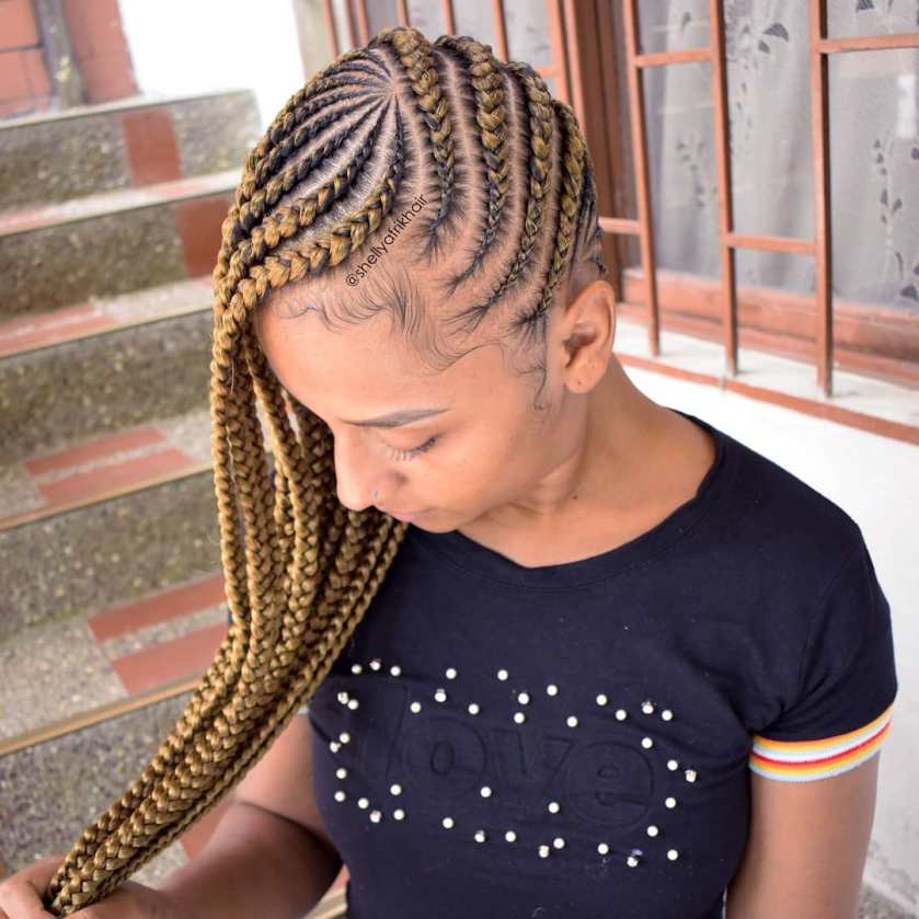 25 big lemonade braids with dark roots B XI9F5hYEt