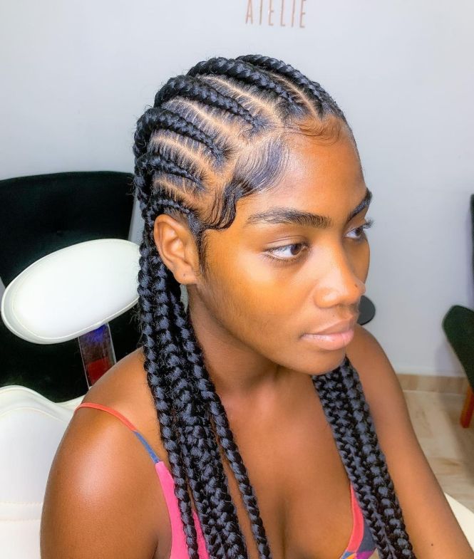 4 feed in stitch braids hairstyle CbvzyesuOCV