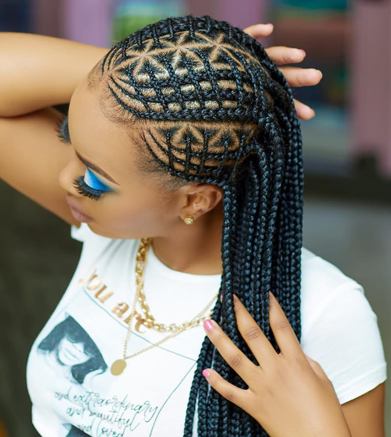Tribal Braids with Basket Weave
