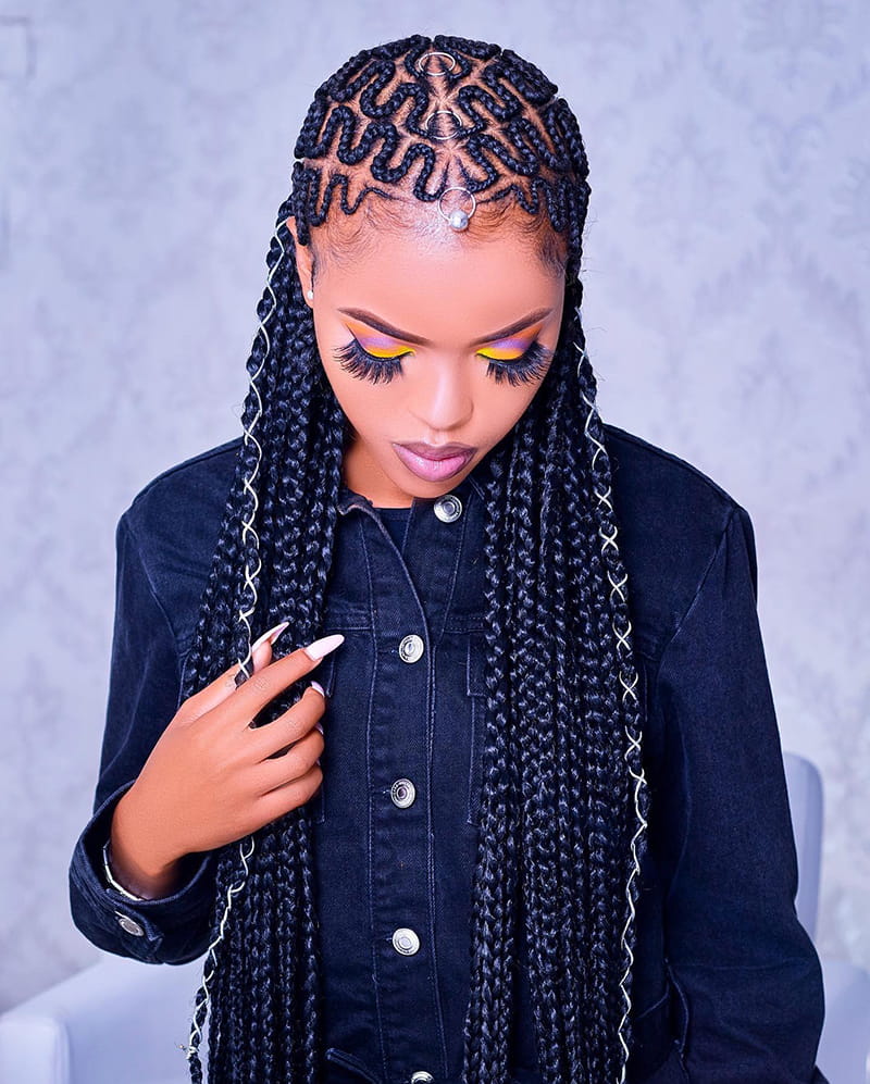 Zig zag tribal Braids