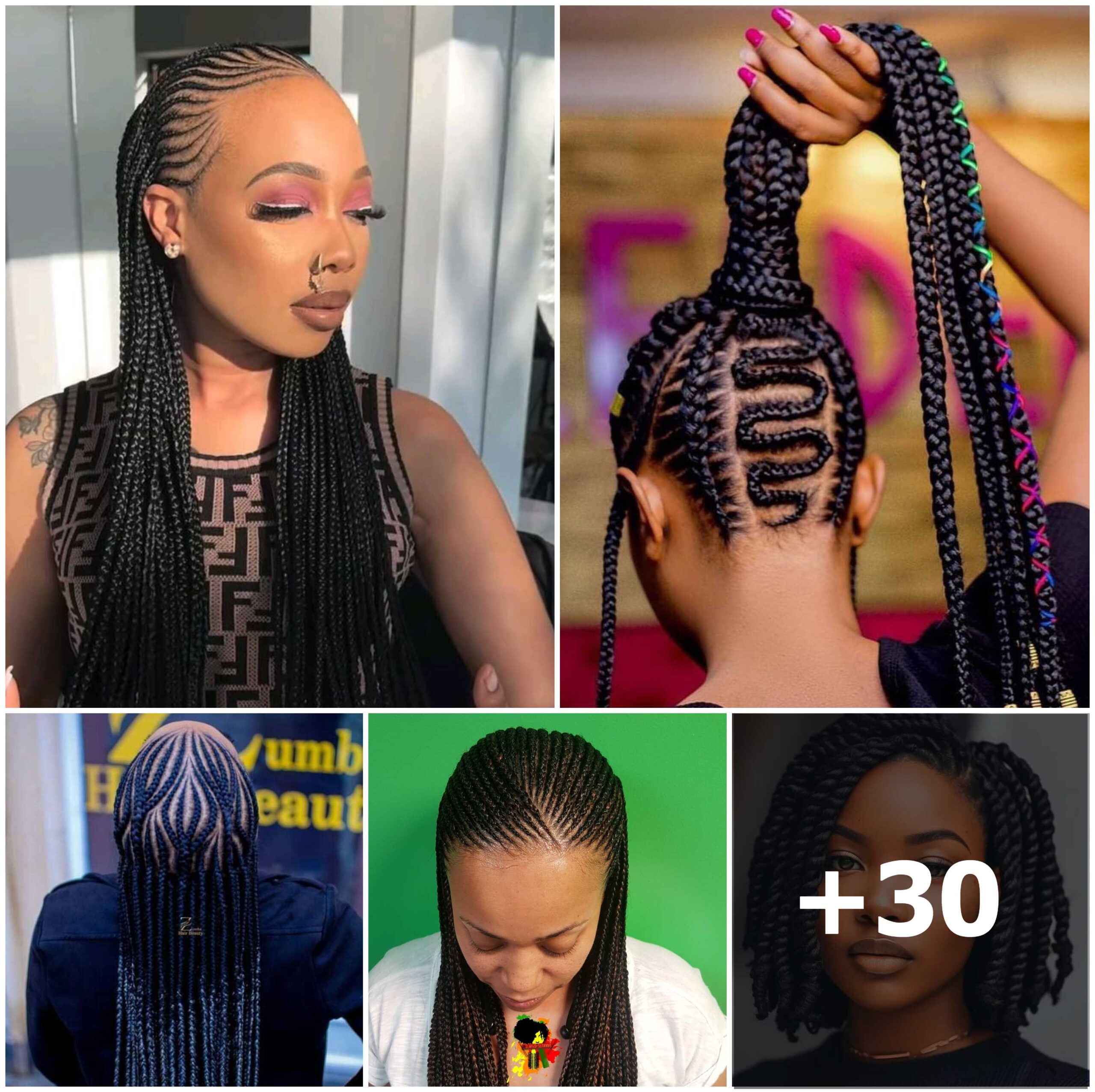 30 PHOTOS: Cornrow braid designs & Knotless braids styles