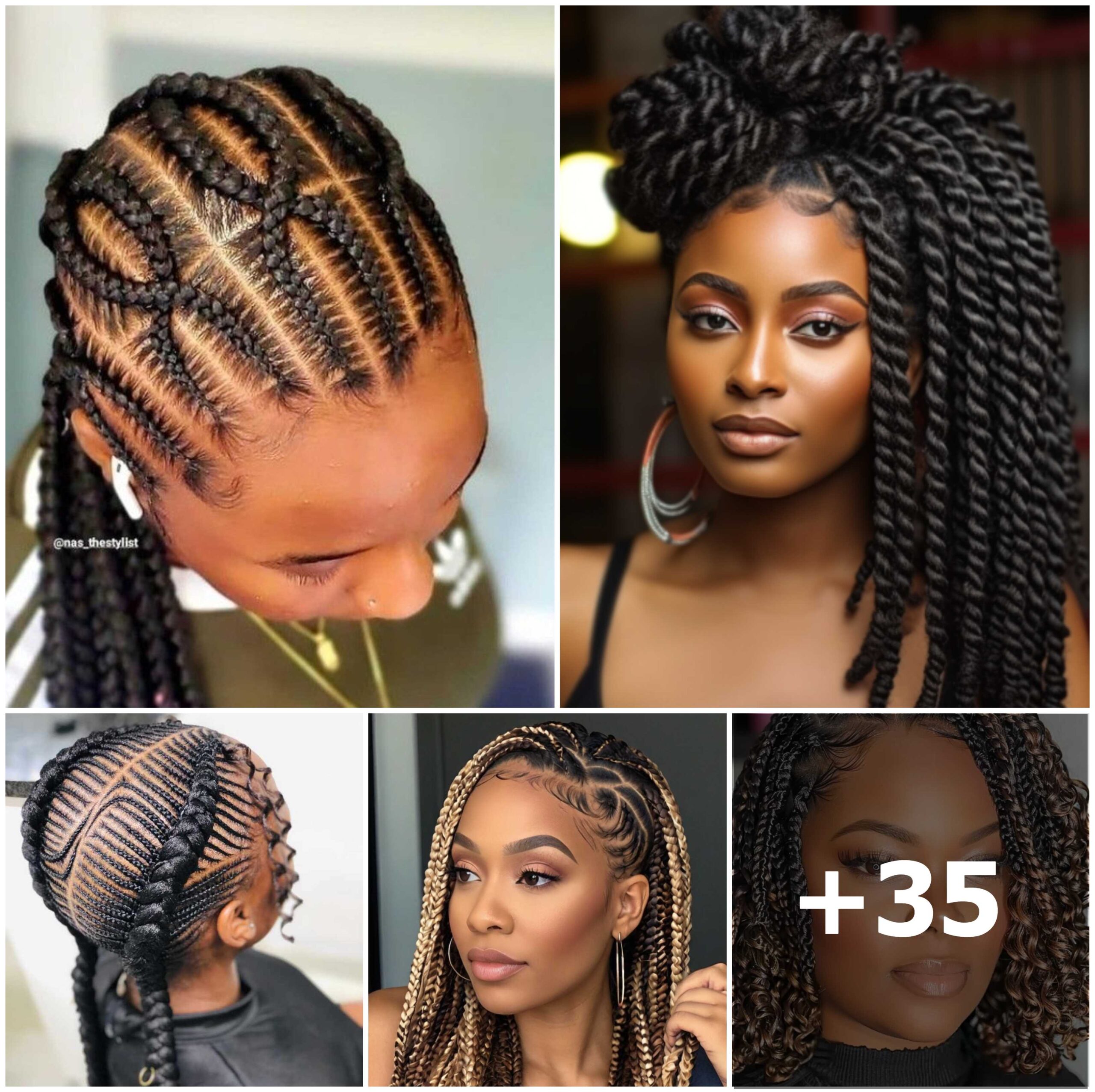 35 PHOTOS: Professional cornrow hairstyles & Knotless braids