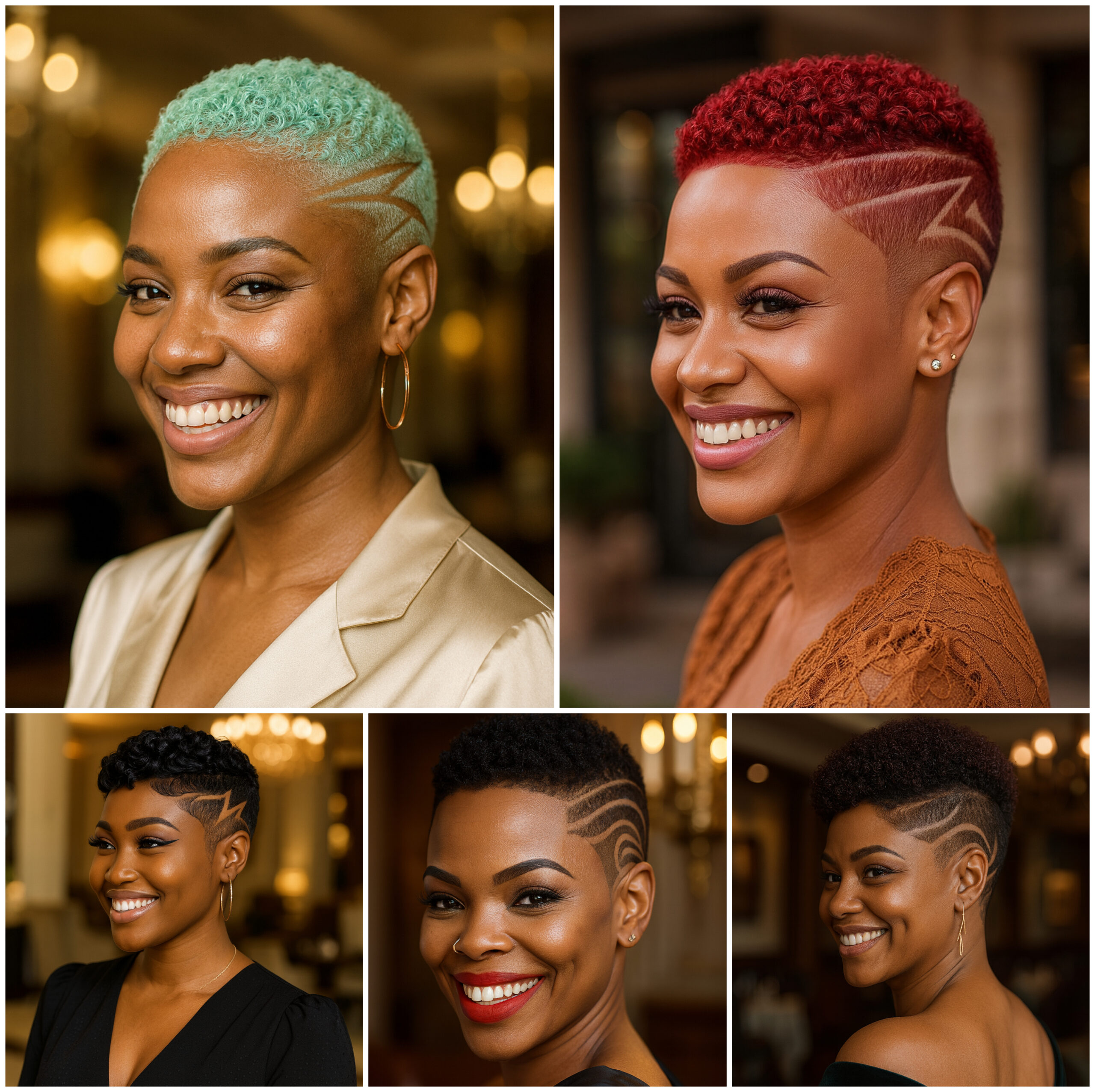 Short Afro Fades Highlighting Creative Hair Art