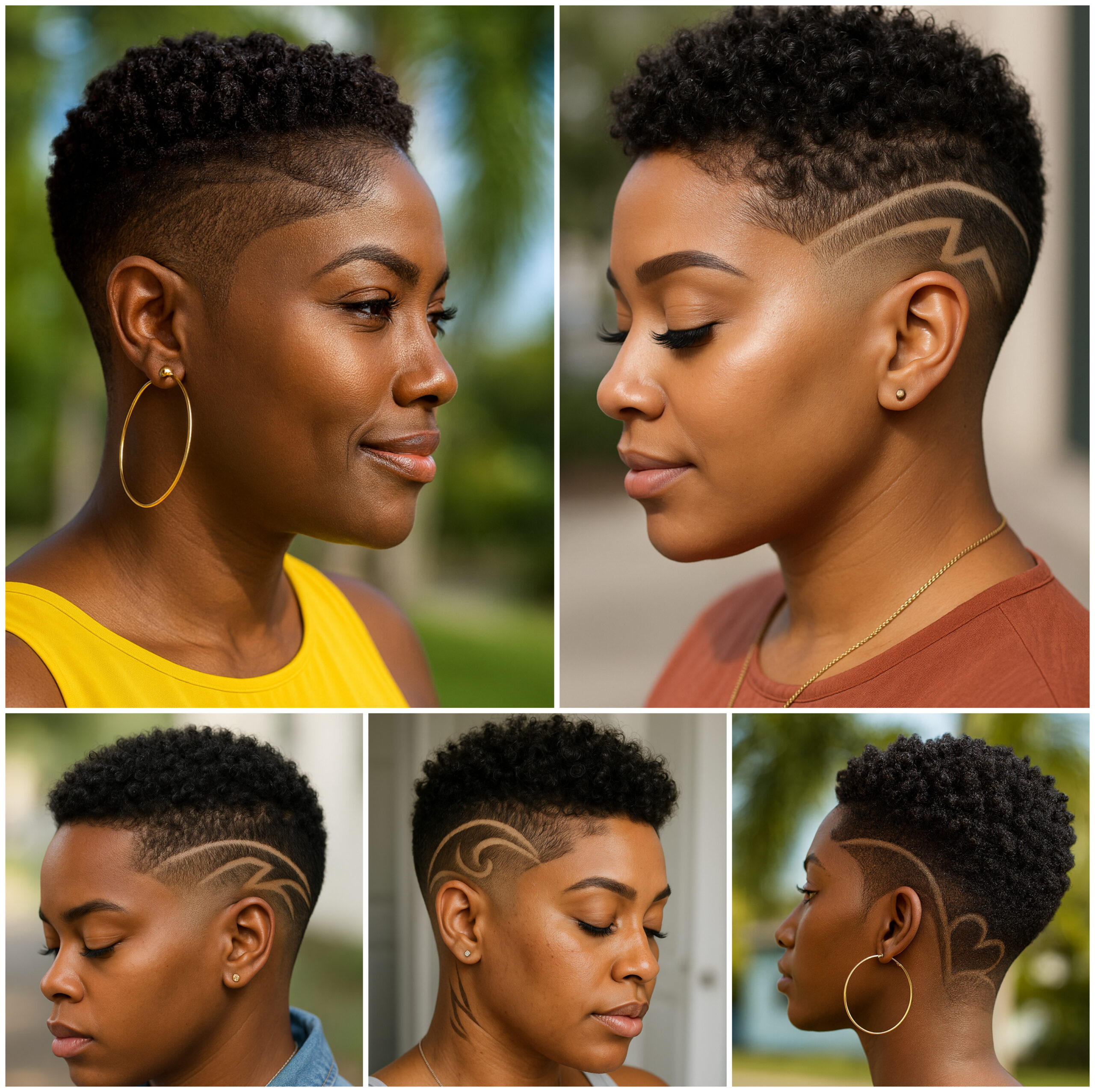 Short Natural Cuts with Modern Fade Patterns