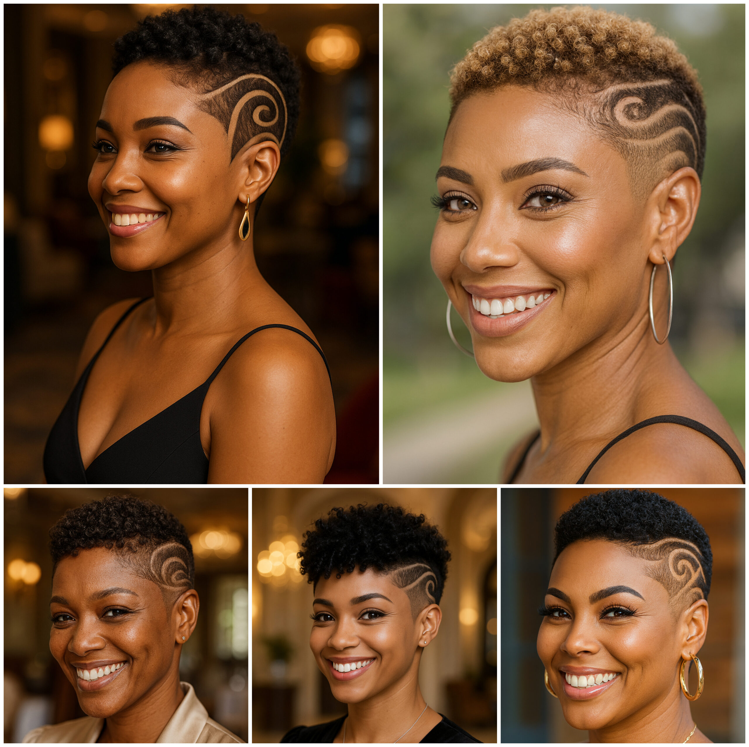 Bold Hair Tattoos with a Feminine Edge ✨ #TaperFade