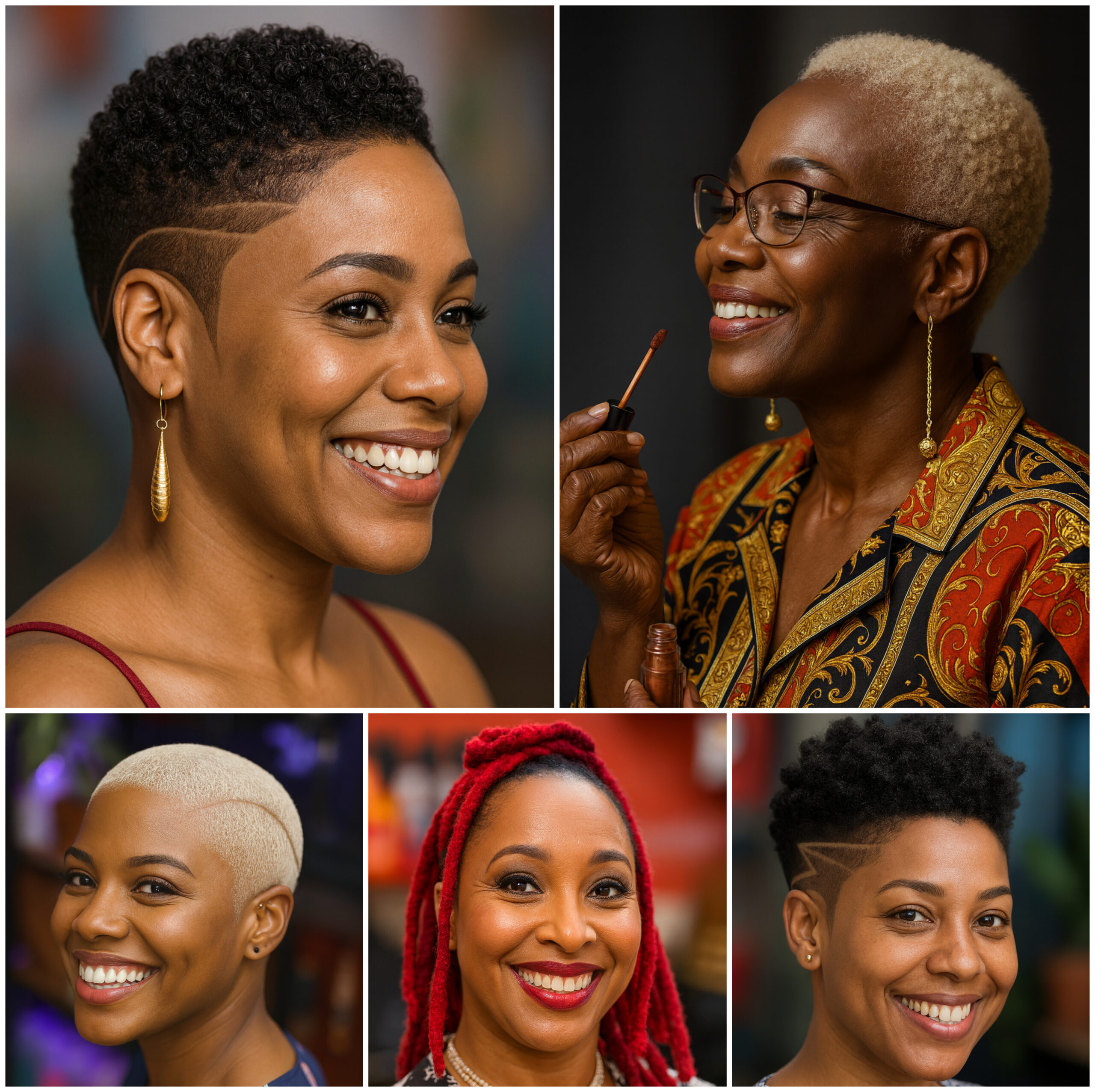 Bold Short Styles with Hair Art Lines