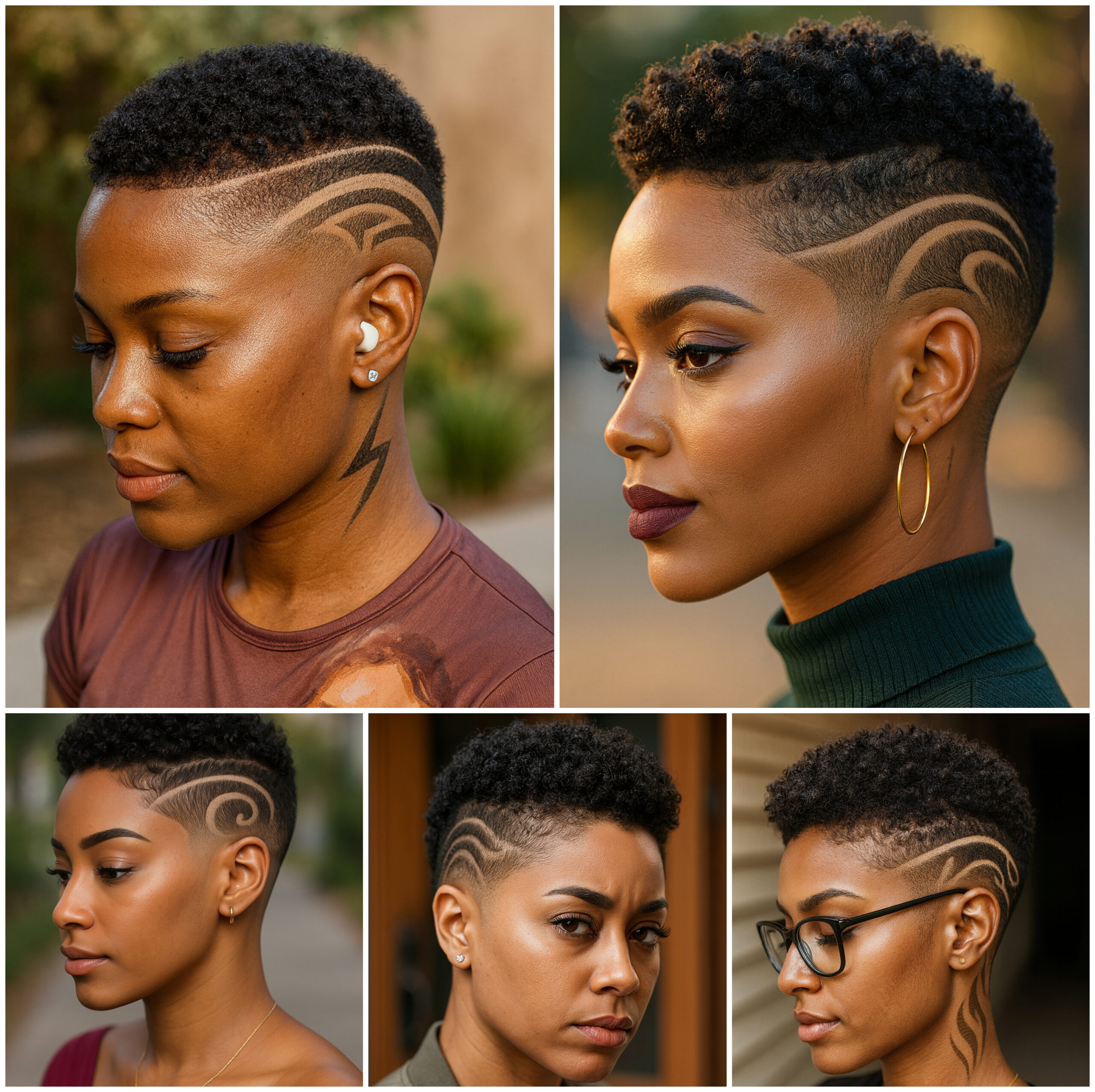 Short Haircuts with Artistic Fade Designs