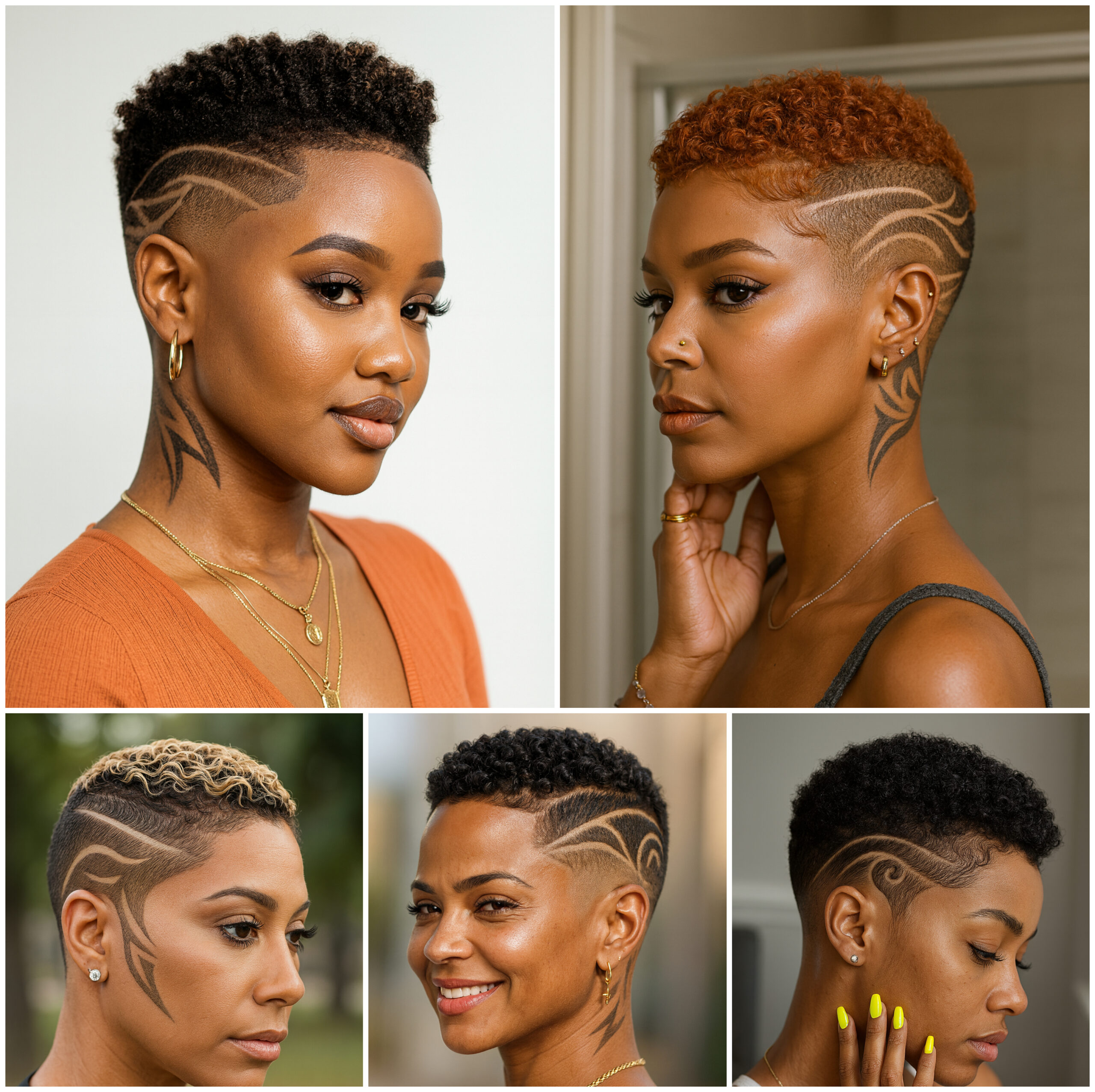 Inspo Short Cuts with Bold Side Patterns