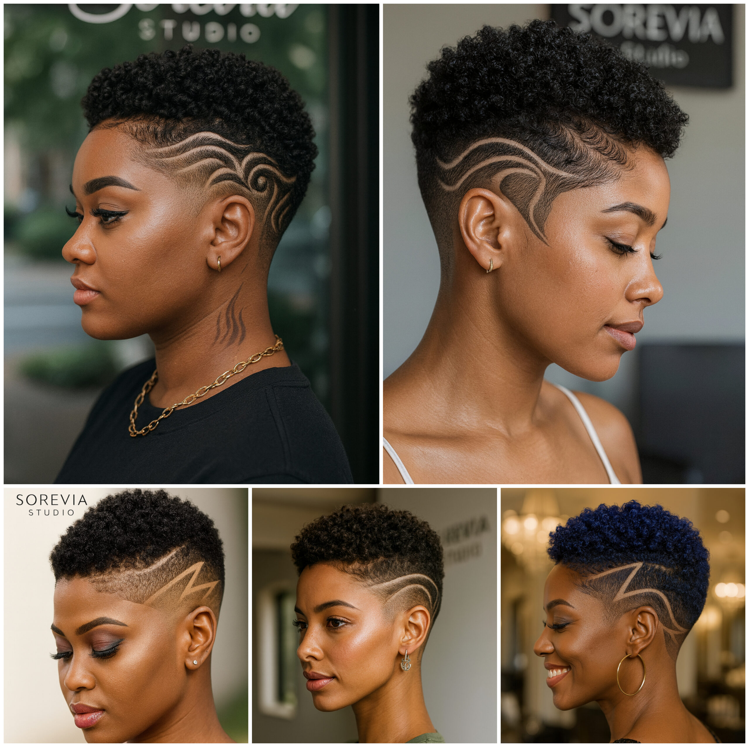 Bold Afro Taper Cuts with Sharp Side Designs